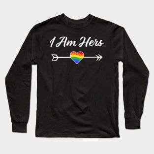 Rainbow I Am Hers Arrow For Lesbians In Love Long Sleeve T-Shirt